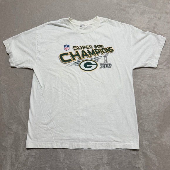 Alstyle Other - VTG Green Bay Packers T Shirt Super Bowl XLV Champions Mens XL White NFL Alstyle